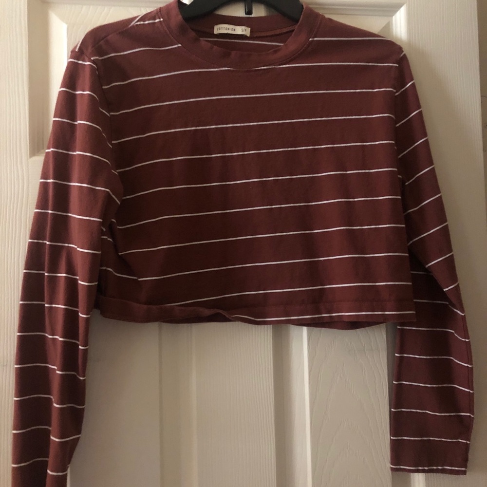 long sleeve cropped top
